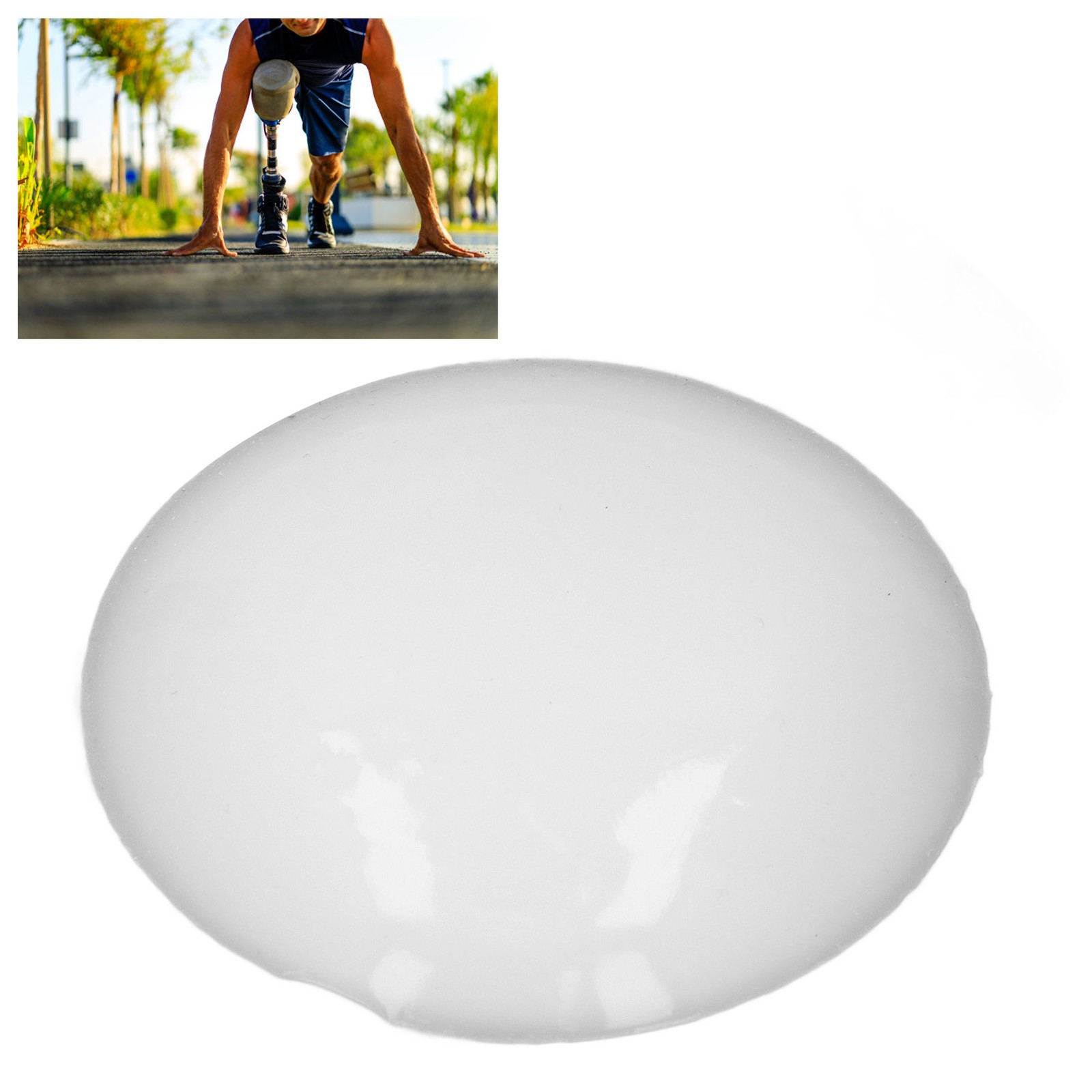 2 Prosthetic Liner Pads Soft Silicone Reduce Friction For Amputees