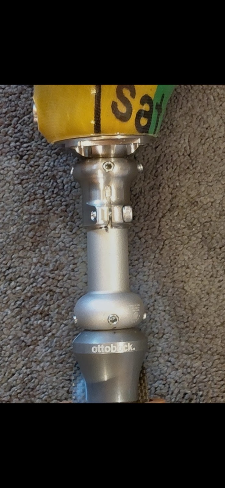 Ottobock Prosthetic Components Lot,Pylon Tube + Pyramid Adapter, Alignment Joint