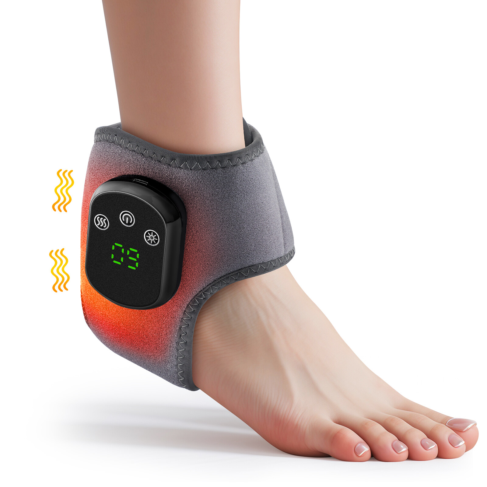 Electric Heating&Vibration Massager for Ankle&Wrist USB Rechargeable Pain Relief
