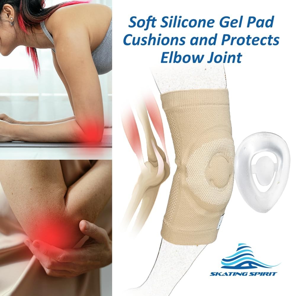 Gel Elbow Pads 1 Pair – Cushion and Protect Elbow Joint for Dancing Figure Sk…
