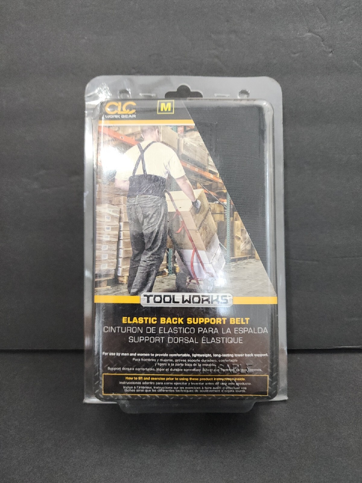 CLC Elastic Back Support Belt Size Medium 32″ to 38” Suspenders Black Safety