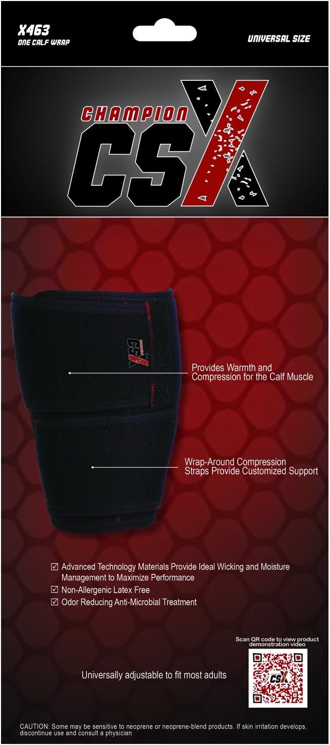 Champion CSX X463 Compression Calf Wrap (Black) One Size
