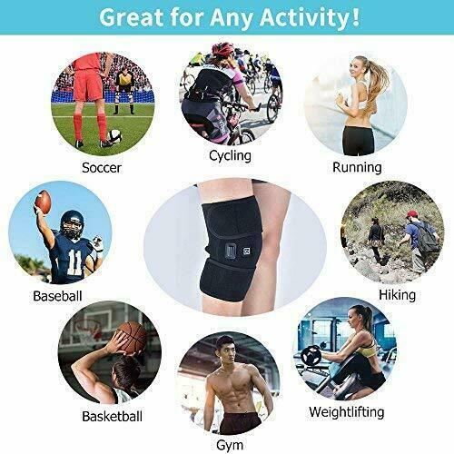 Dr A-Z Knee Brace Support Heating Pad Detachable USB Patella Cap Breathable KS10