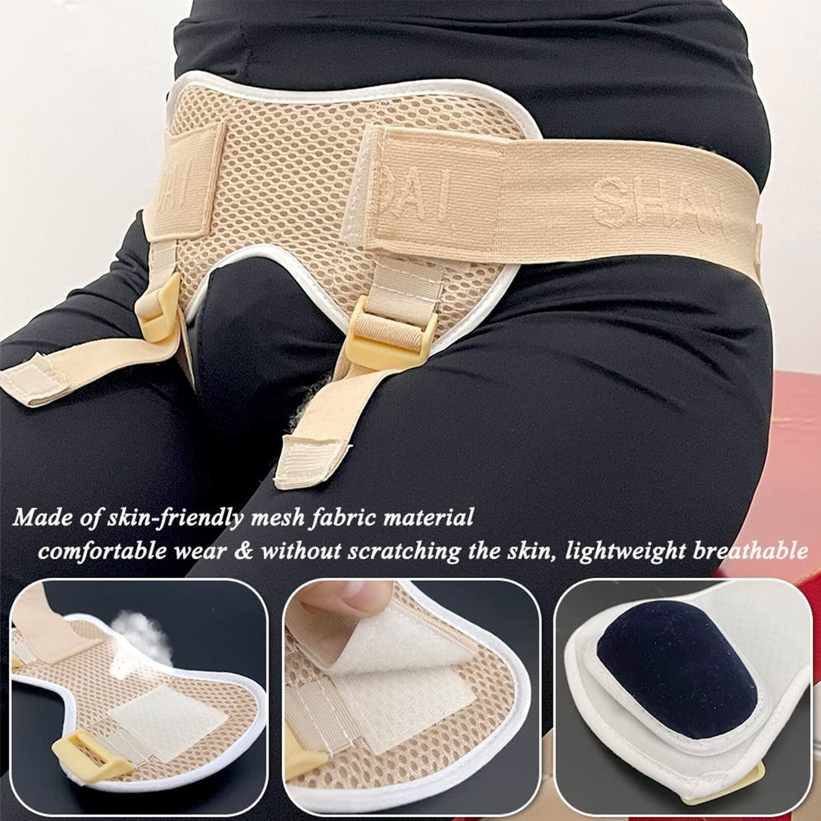 Hernia Belt for Men Brace with Double Compression Truss 4 Pads inguinal Support