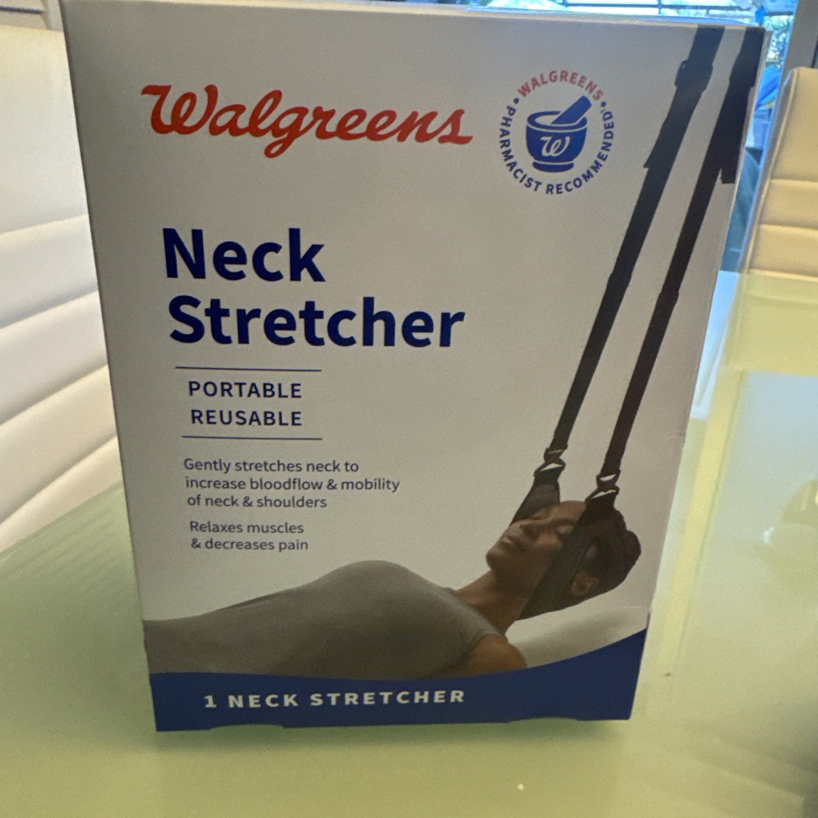 Walgreens Neck Stretcher Portable Reusable Adjustable Strap NEW IN BOX