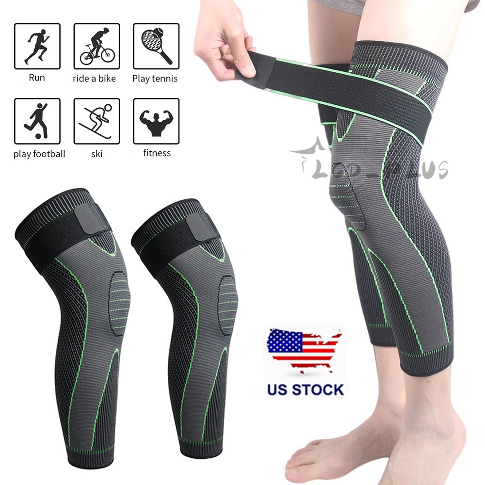 Leg Support Brace With Strap Thigh High Compression Sleeve Socks Pain Relief US