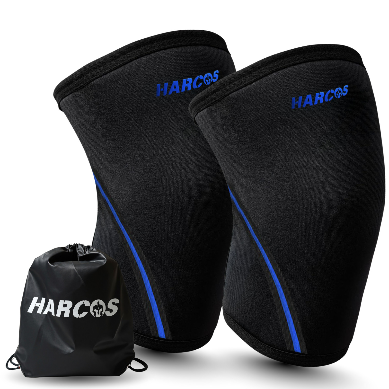 HARCOS 7mm Neoprene Compression Knee Sleeves -USPA Approved for Weight lifting
