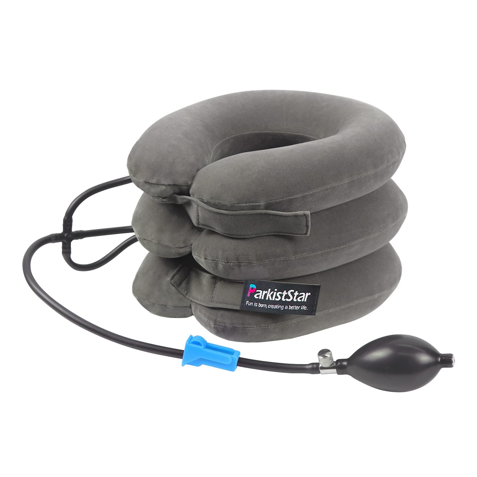 Cervical Neck Traction Device,Three Tube Quick Inflation,Relieves Neck Should…
