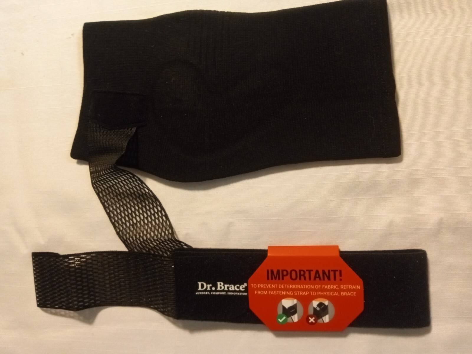 Dr Brace Ankle Brace XL gel padded adjustable strap black compression New