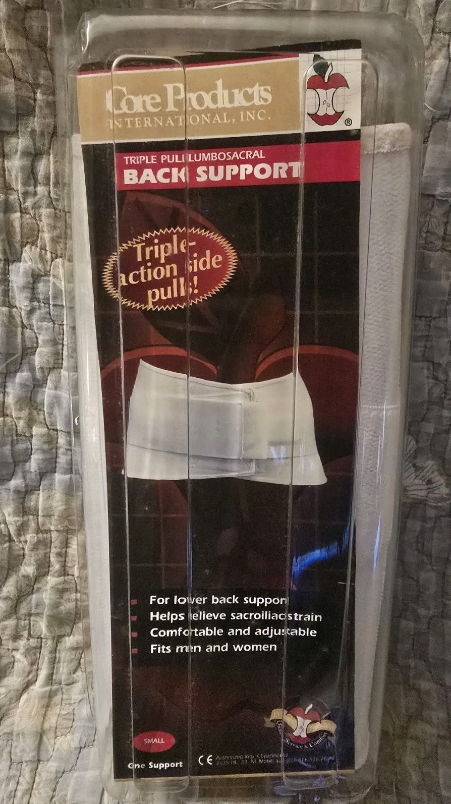 SMALL Core Products Dual Pull CrissCross Lumbosacral Back Support Flexible Belt