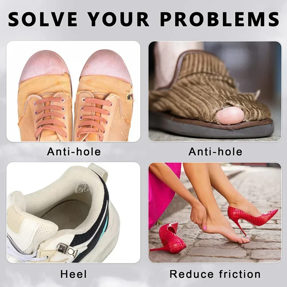 6pcs Sports Shoes Repair Stickers Suede Heel Protector Anti-Wear Repair Holes Se