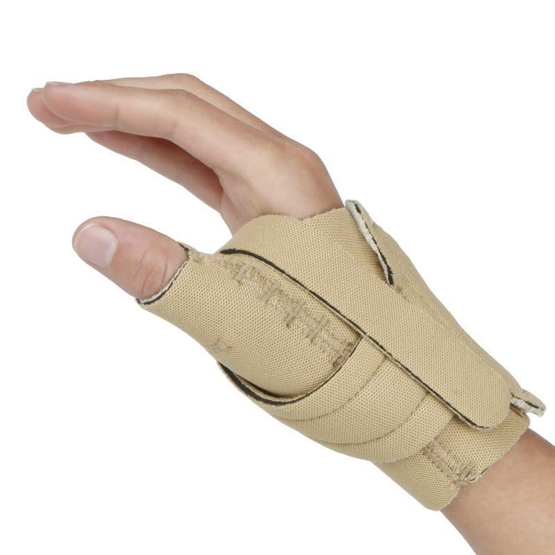 Soft Terry Cloth-Lined Thumb Brace for Limited Mobility – Right Hand Size Medium