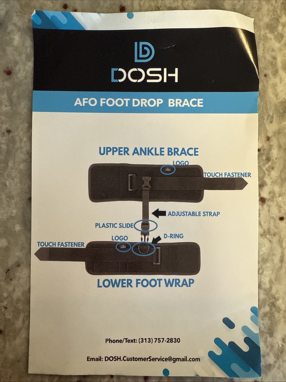 Dosh AFO Foot Drop Brace – Drop Foot Brace for Walking- AFO – Unisex