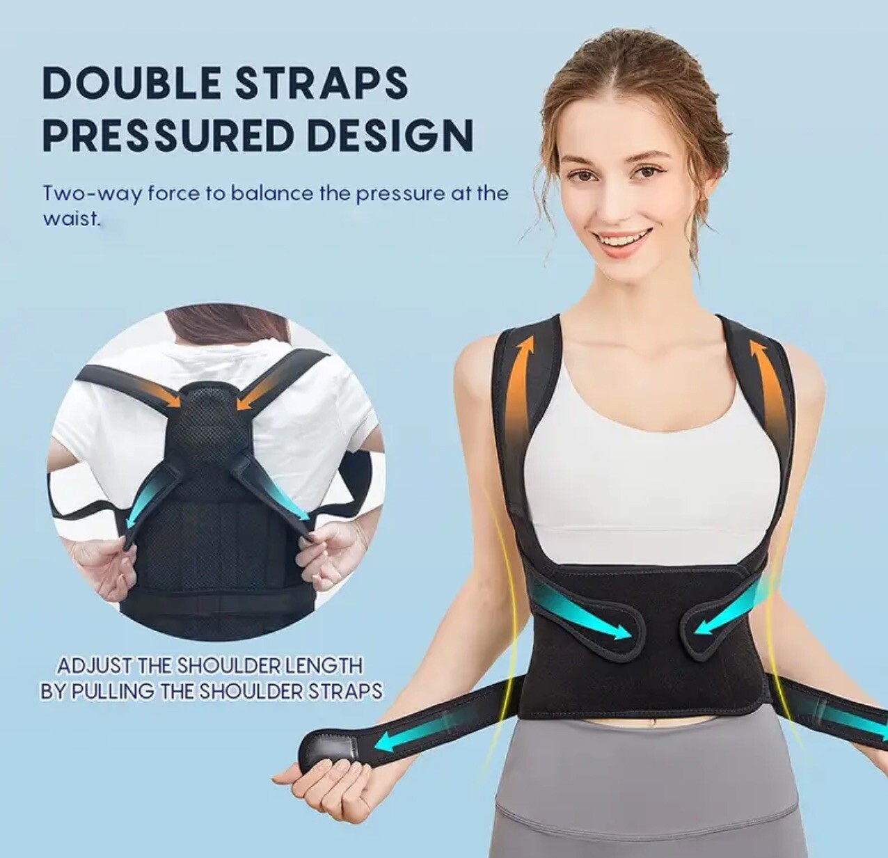 Hurmoya Back Brace Posture Corrector Lower and Upper Back Pain Relief