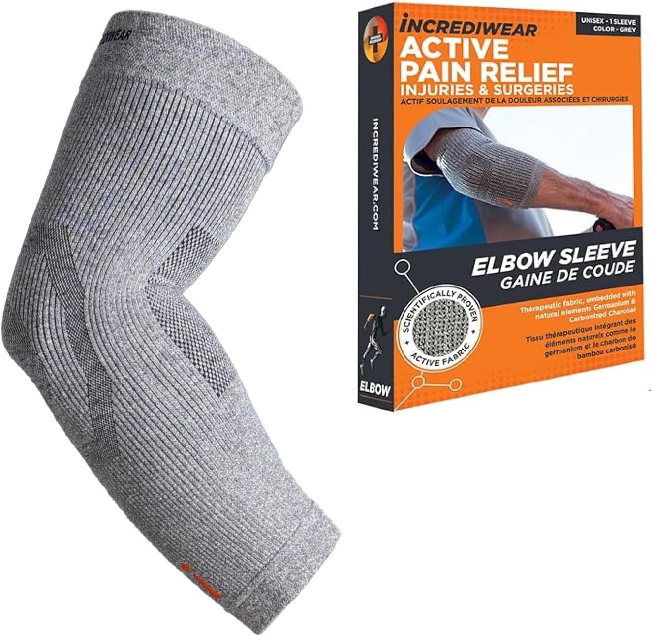 Large Infrared Elbow Sleeve for Tendonitis & Bursitis Relief, Breathable Comfort