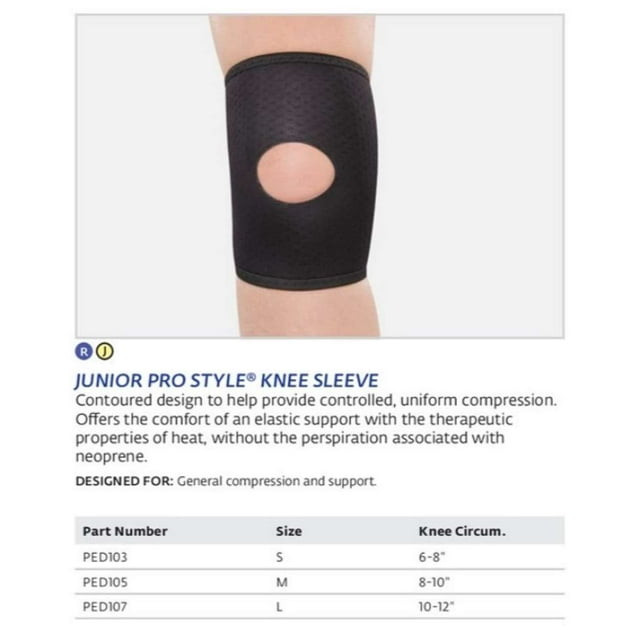 DJO Bell-Horn Junior Knee Sleeve Pediatric/Small(Knee Circ. 6-8″)