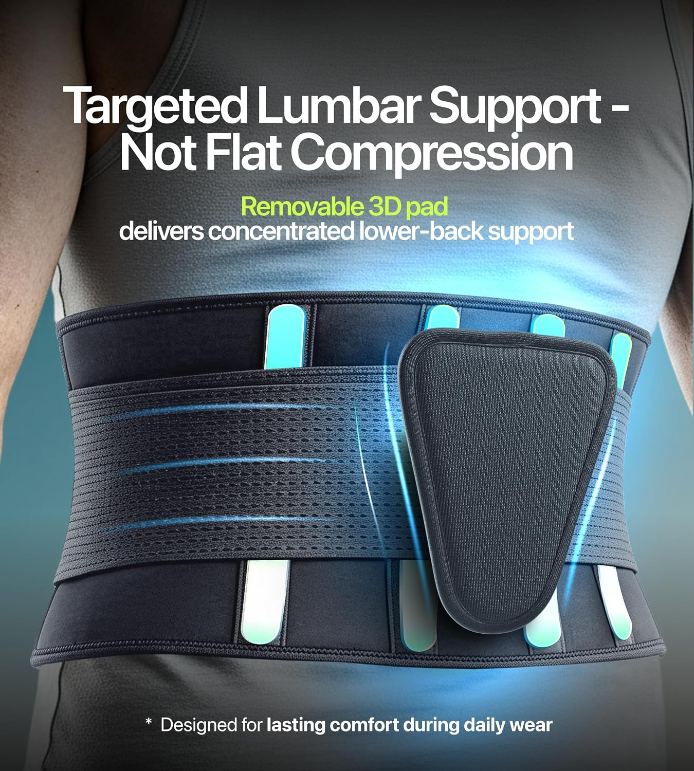 Plus Size Back Brace for Lower Back Pain Relief 4XL, Unisex Lumbar Support Belt