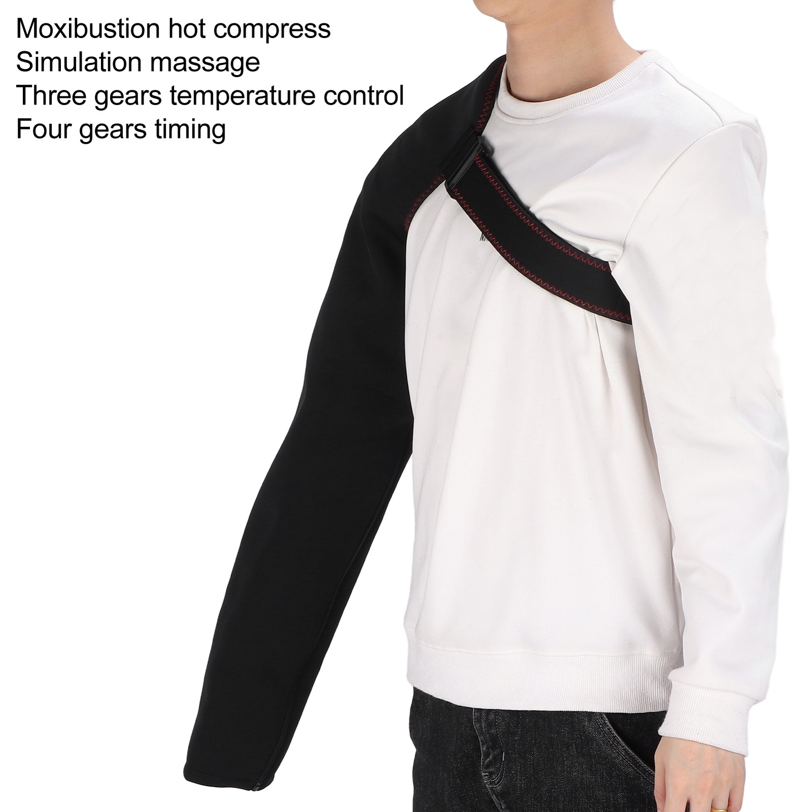 Heating Full Arm Wrap Brace 3 Gears Massage Shoulder Compression Sleeve Wrap