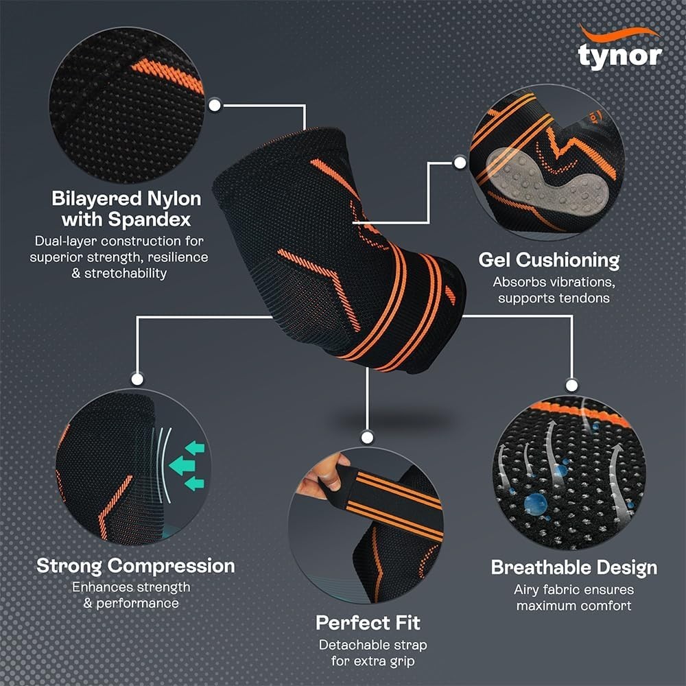 Versatile Adjustable Elbow Brace – For Tendonitis, Golfers Elbow & Arthritis