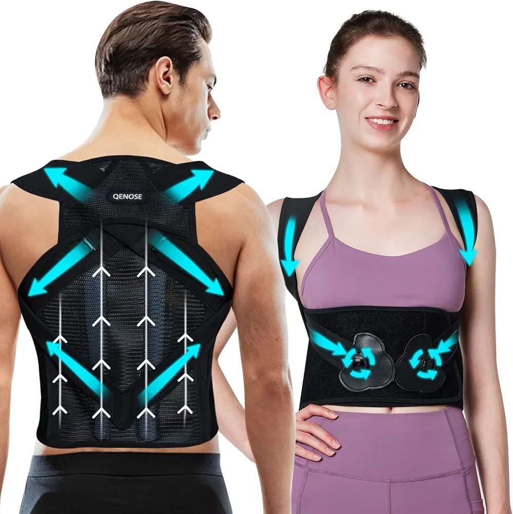 Posture Corrector for Women & Back Brace for Men-Knob Adjustable Back Support XL