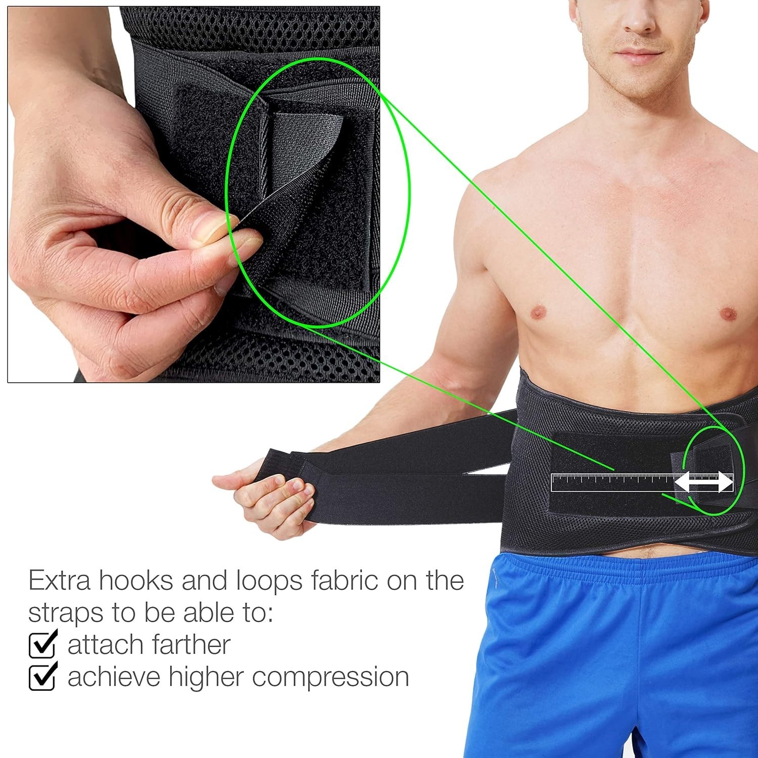 Lumbar Compression Belt – Adjustable Wide Back Brace for Posture & Pain Relief L