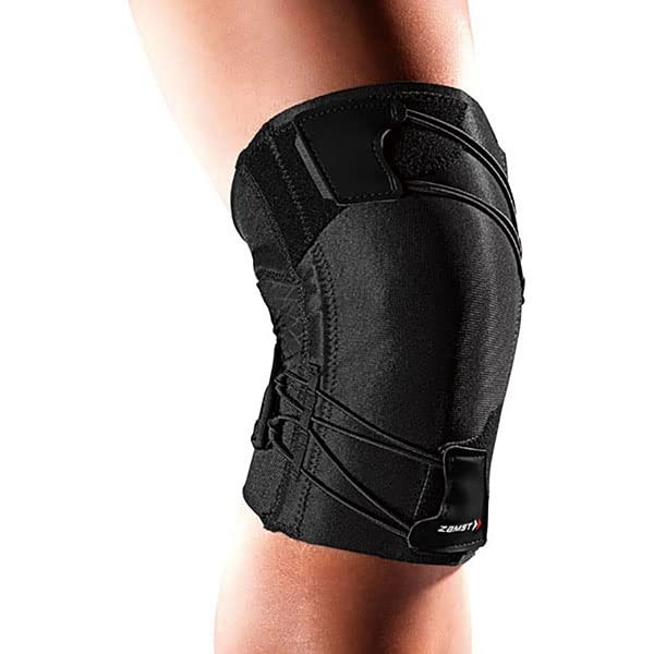 ZAMST RK-1Plus Knee Supports, Left and Right, Black, Right L