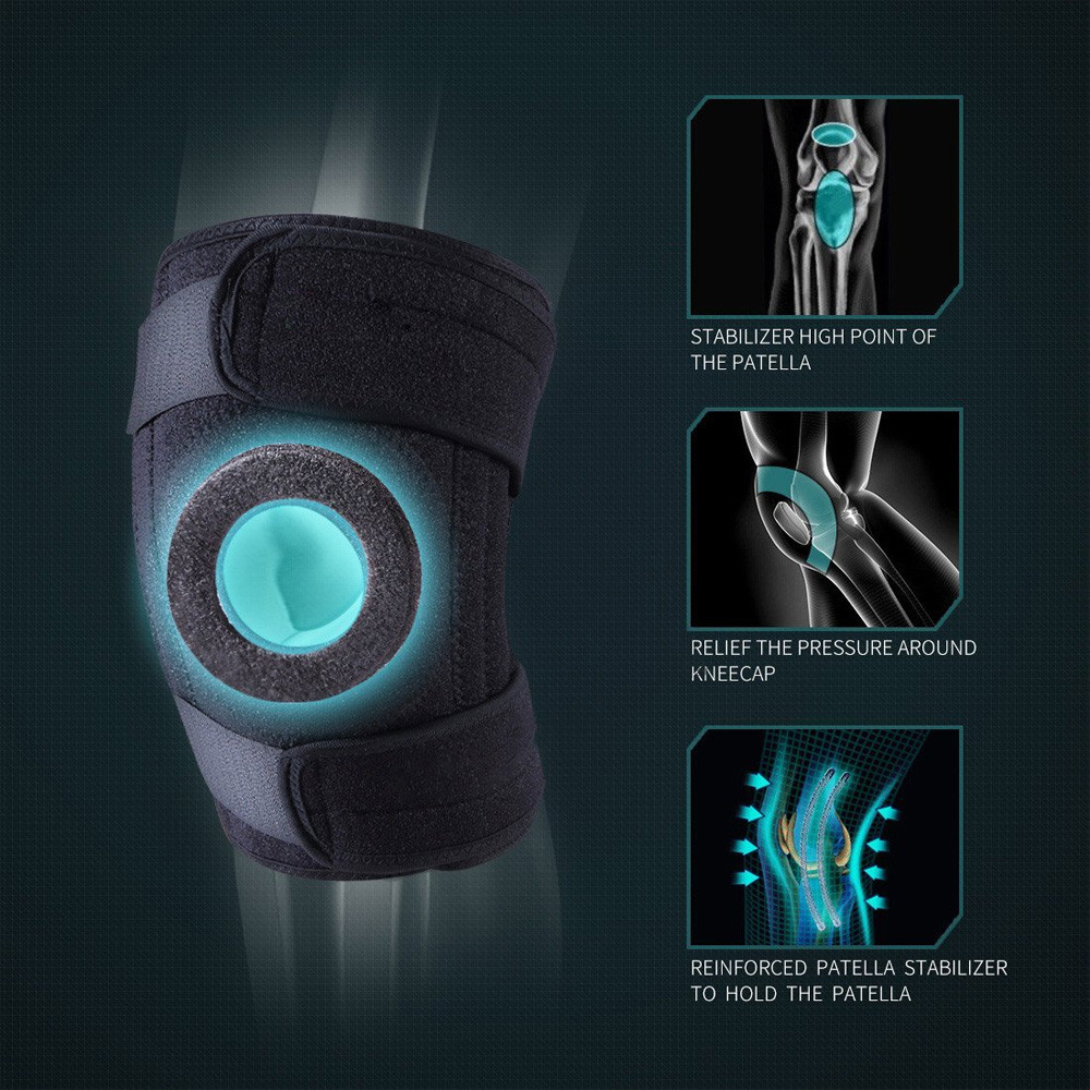 Knee Support Patella Stabilizer Strap Band Tendon Brace Joint Pain Sport Gym