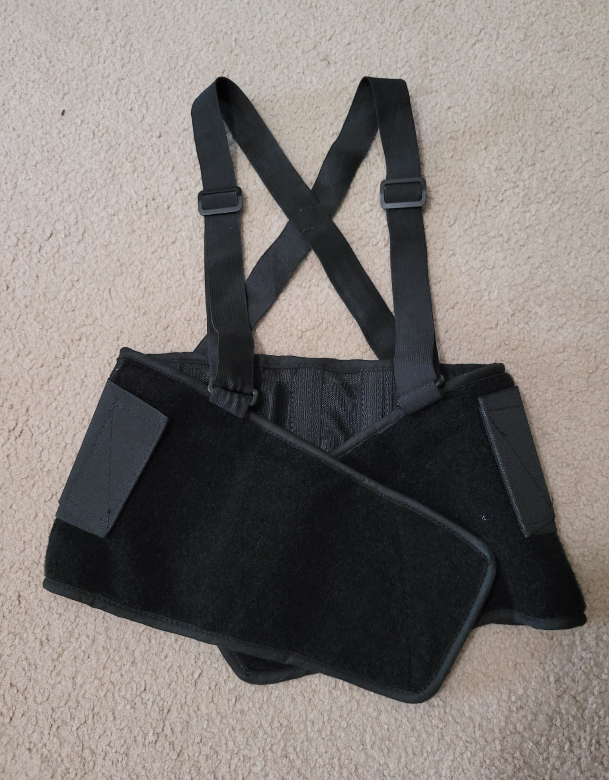 DJ Orthopedics Back Brace Support, Adjustable Shoulder Straps, Medium, Black