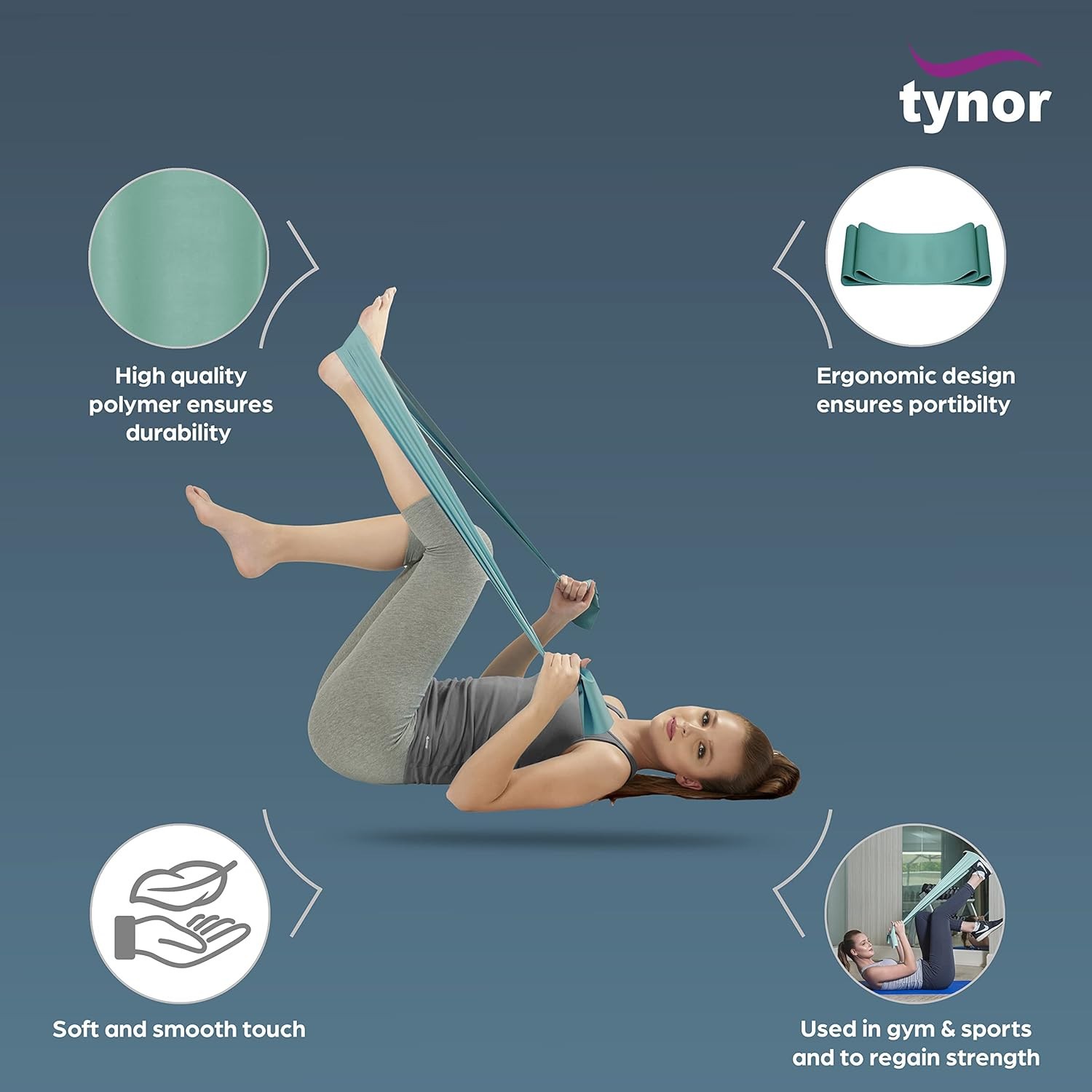 Tynor Tyroband 2.1, Green, Universal Size Offers Consistent Counter Force Yellow