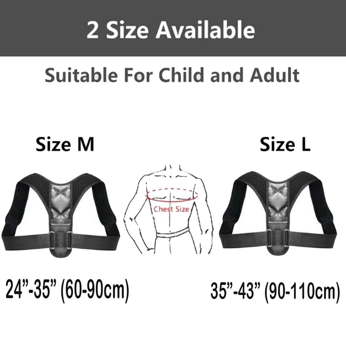 Adjustable Posture Corrector Back Brace Straightener Belt For Men Women