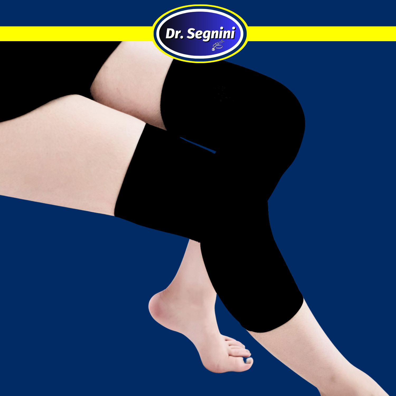 PAIR HIGH ELASTIC NYLON KNITTED KNEE BRACE SUPPORT SLEEVE ANTISLIP COMPRES✅J9108