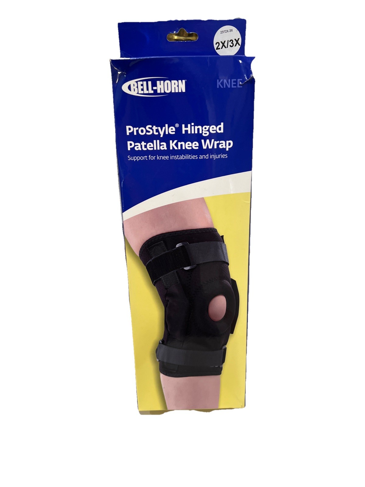Bell Horn One Size Universal ProStyle Hinged Knee Supper Wrap Open Patella New