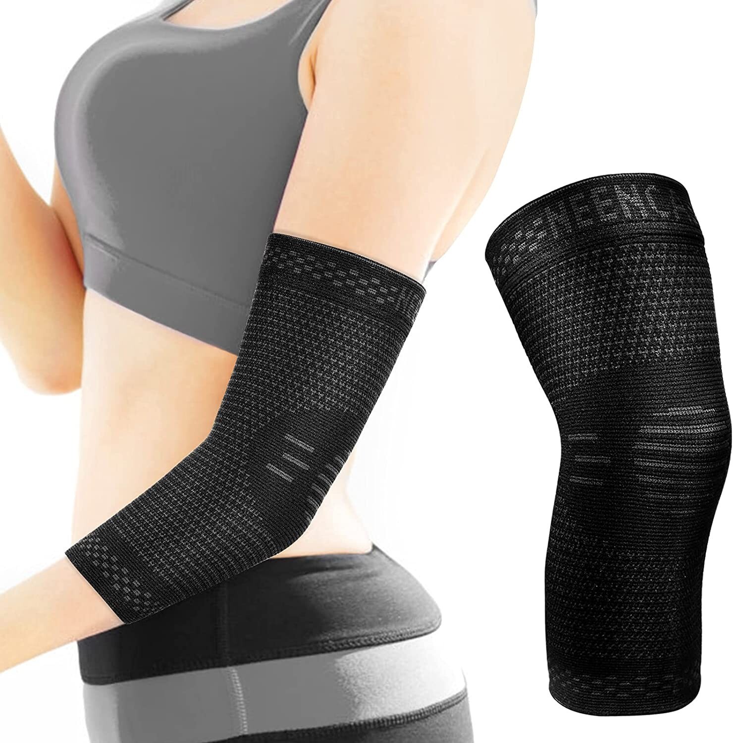 NEENCA Professional XL Elbow Brace Compression Elbow Sleeves Support 2-Pack