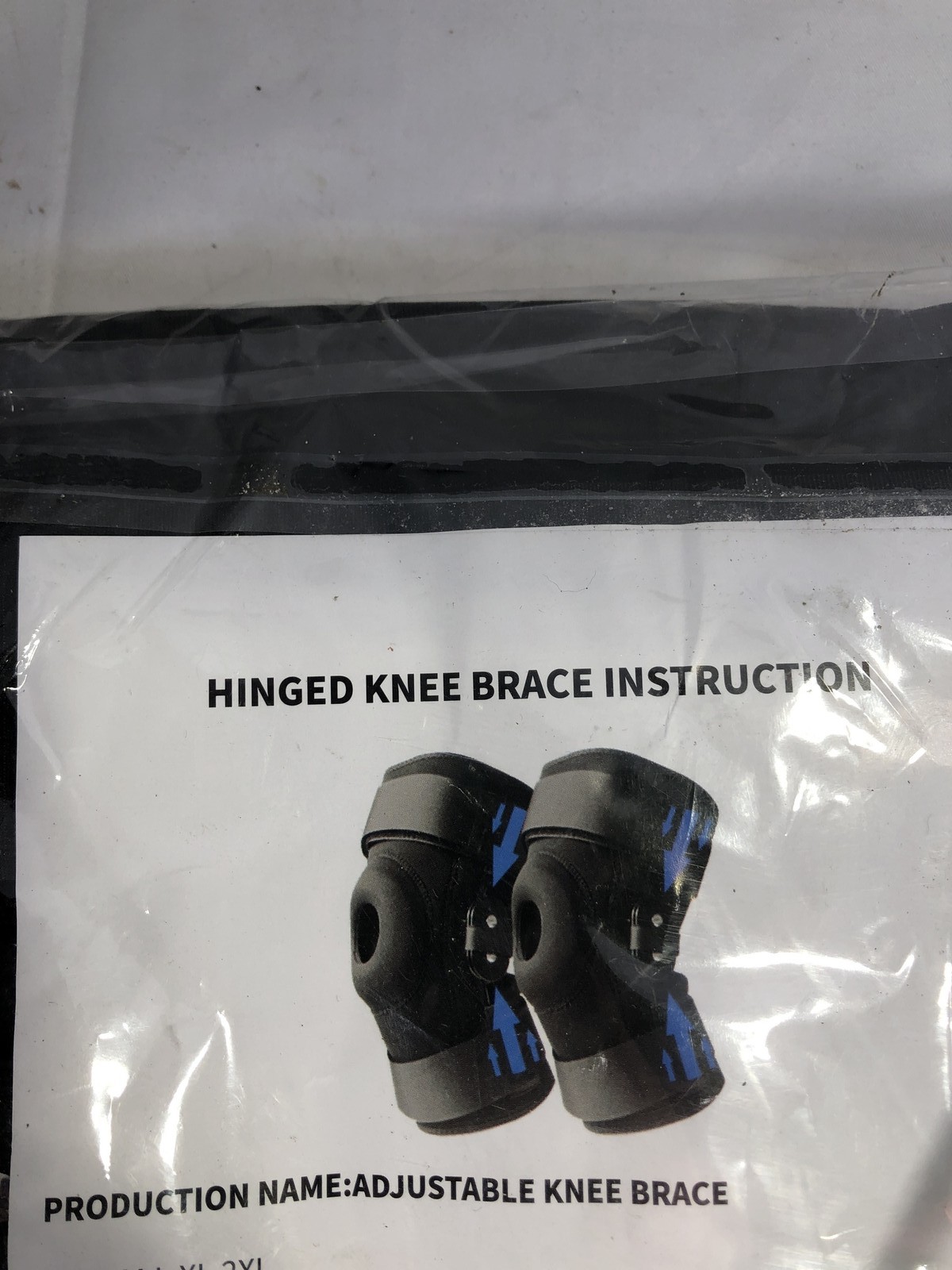 Hinged Adjustable Knee Brace Support Brace Medical Orthopedic XL,Black