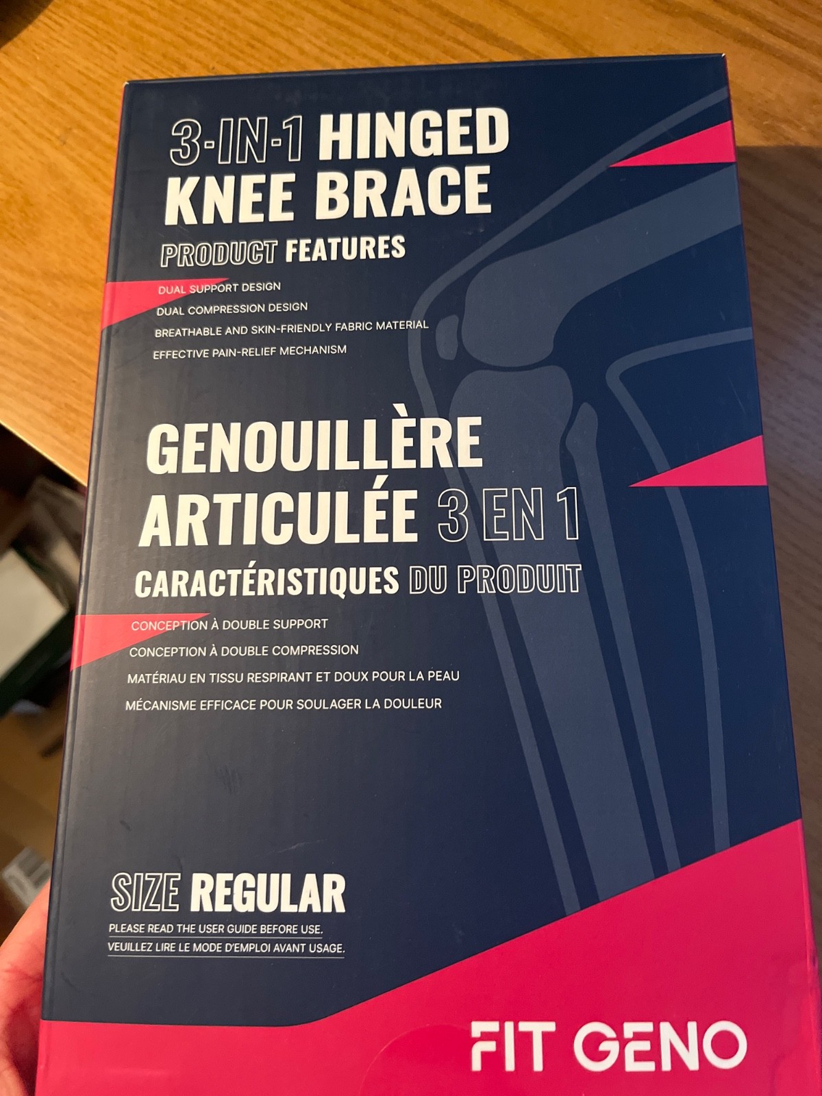 Fit Geno 3 In 1 Hinged Knee Brace Size Large *NEW*