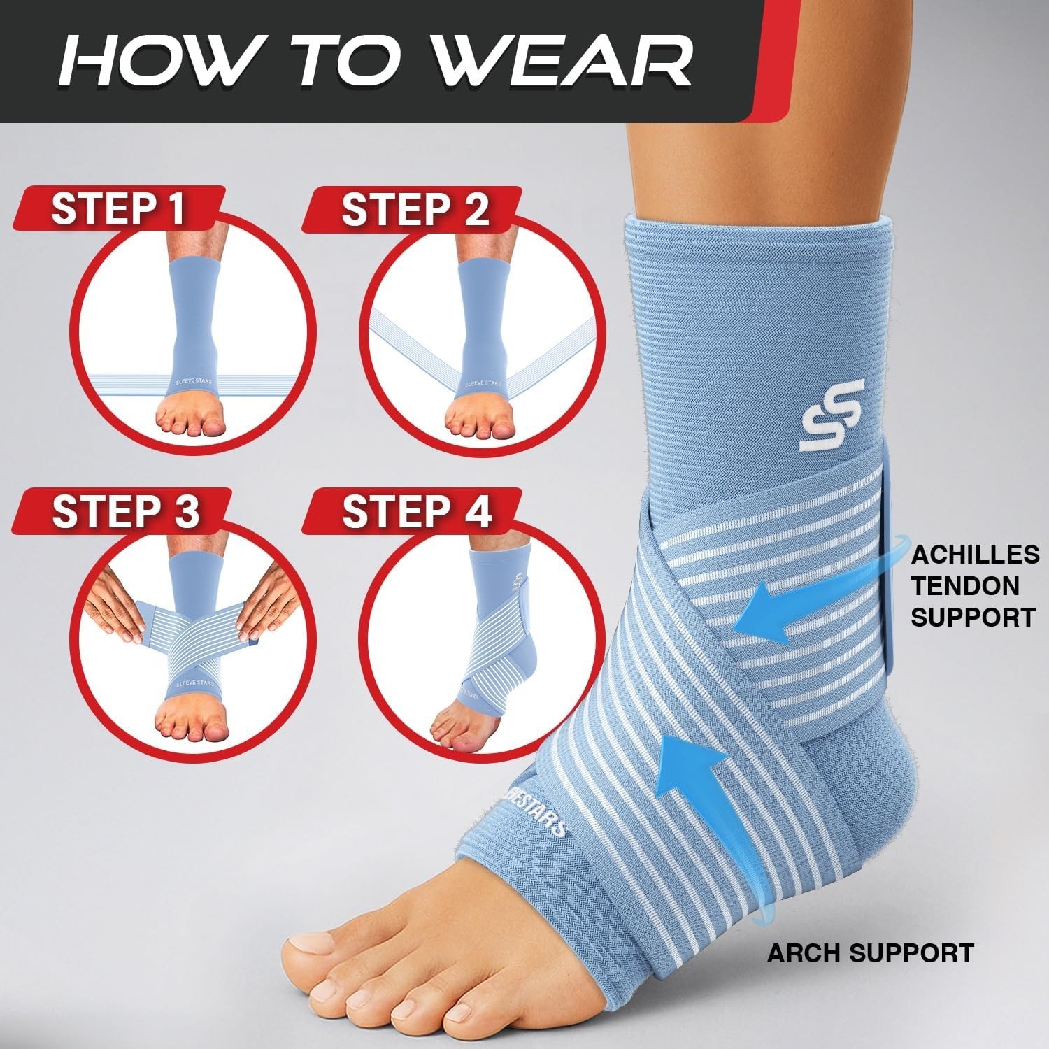 Sleeve Stars Ankle Brace for Women & Men, Ankle Wrap for Sprain, Compression …