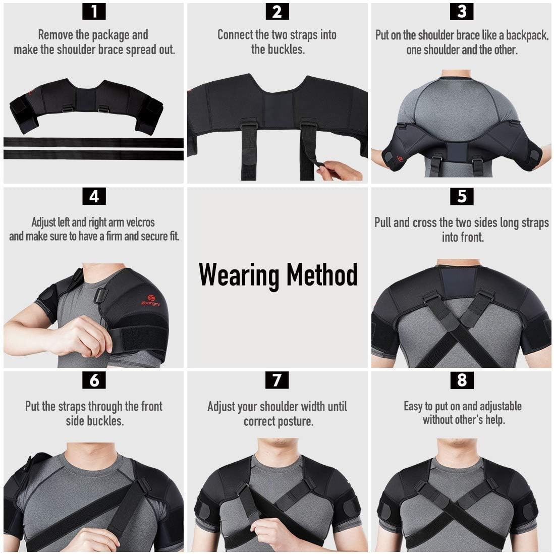 Double Shoulder Strap Wrap for Compression & Support – Ideal for Sports Recovery