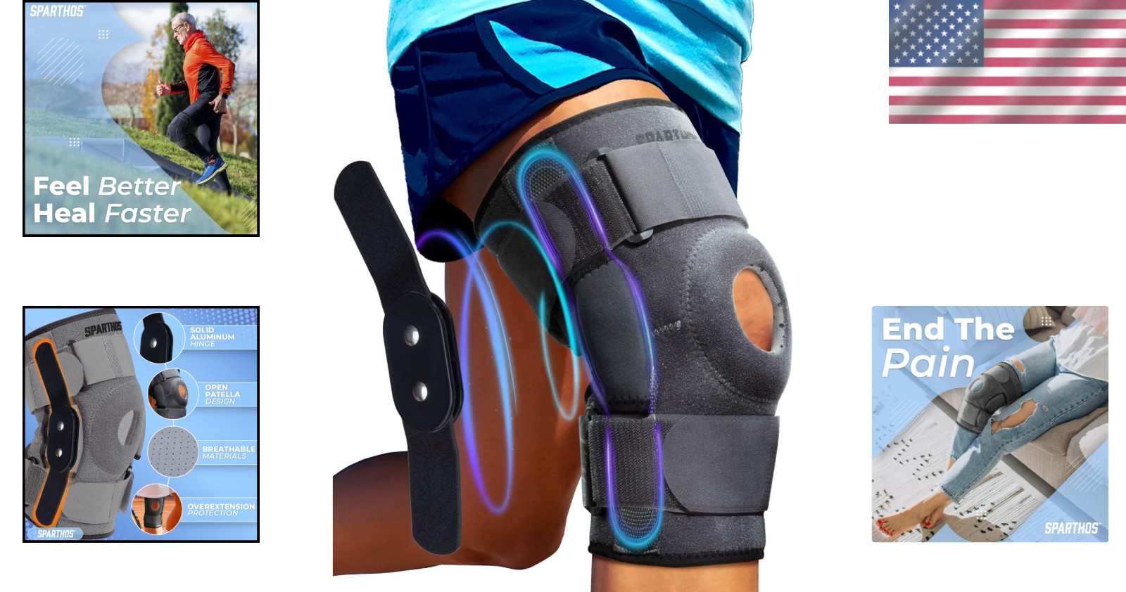 Dual Stabilizer Knee Brace – Unisex Support for Arthritis & Injury Recovery