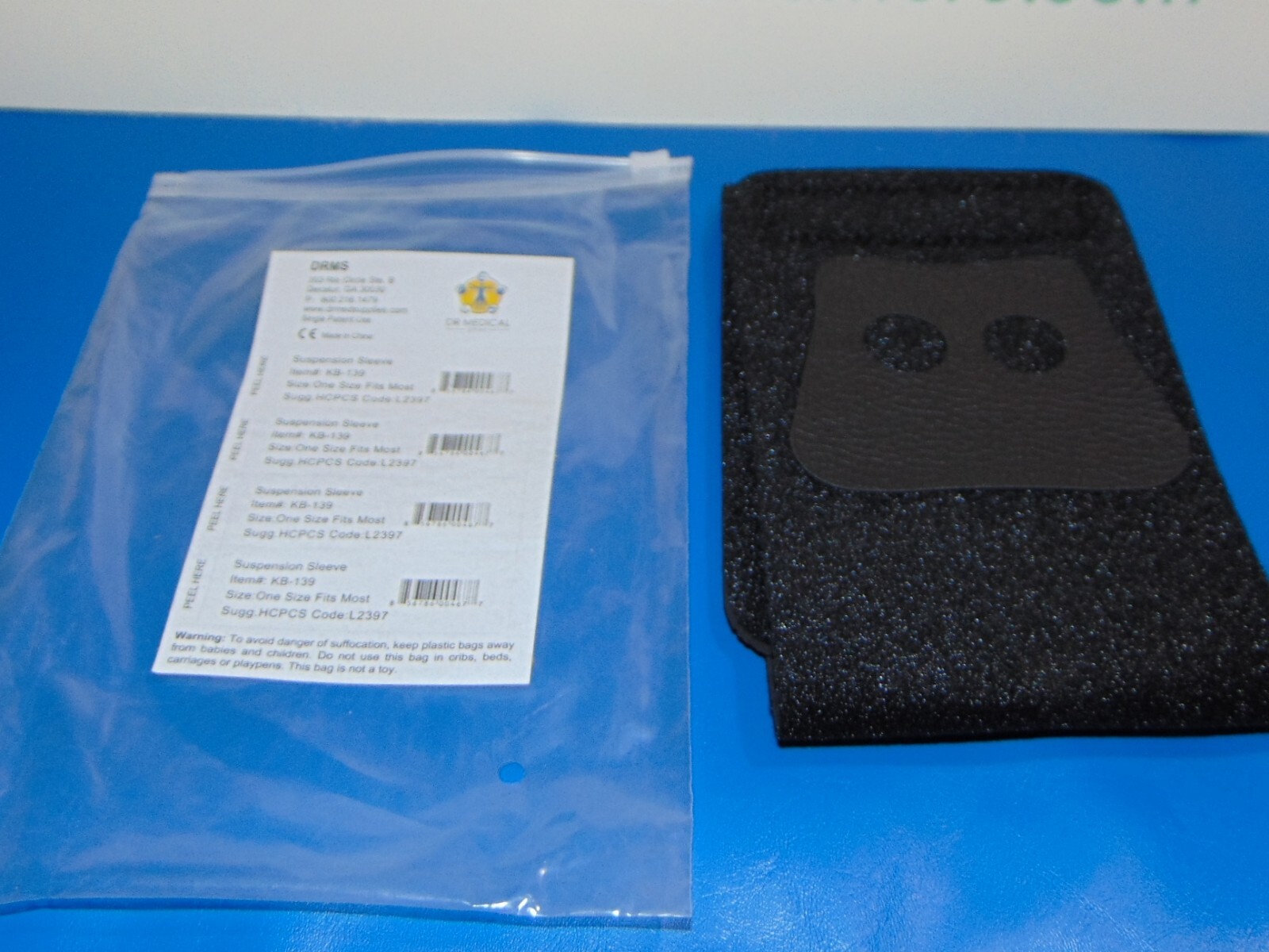 Brand NEW Suspension Sleeve DRMS KB-139 HCPCS Code L2397 One Size Fits Most