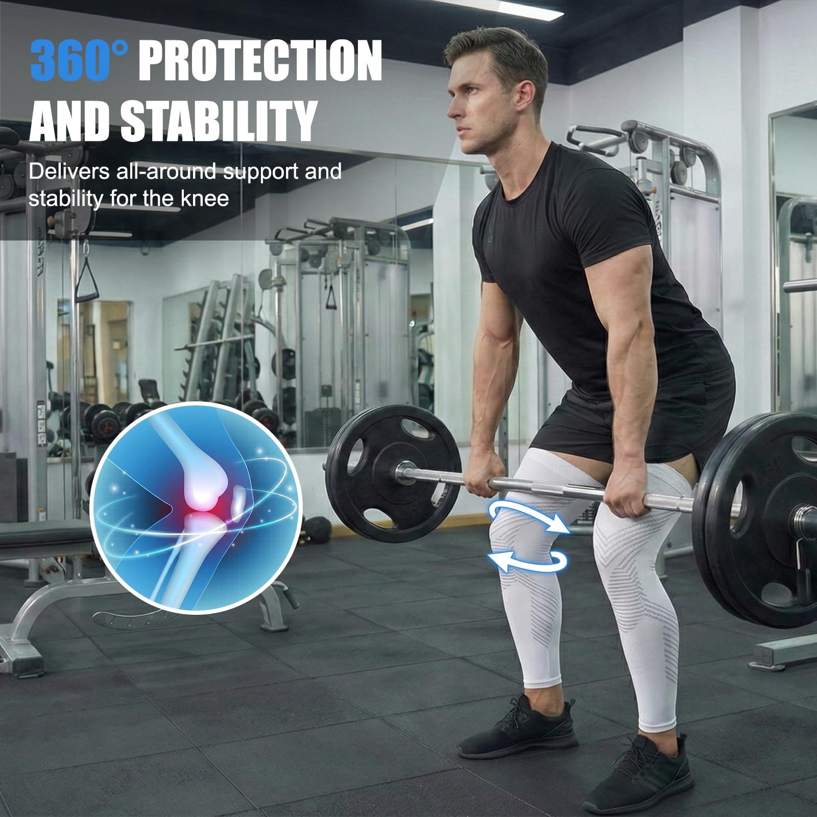 NuCamper Compression Sleeves White 2XL