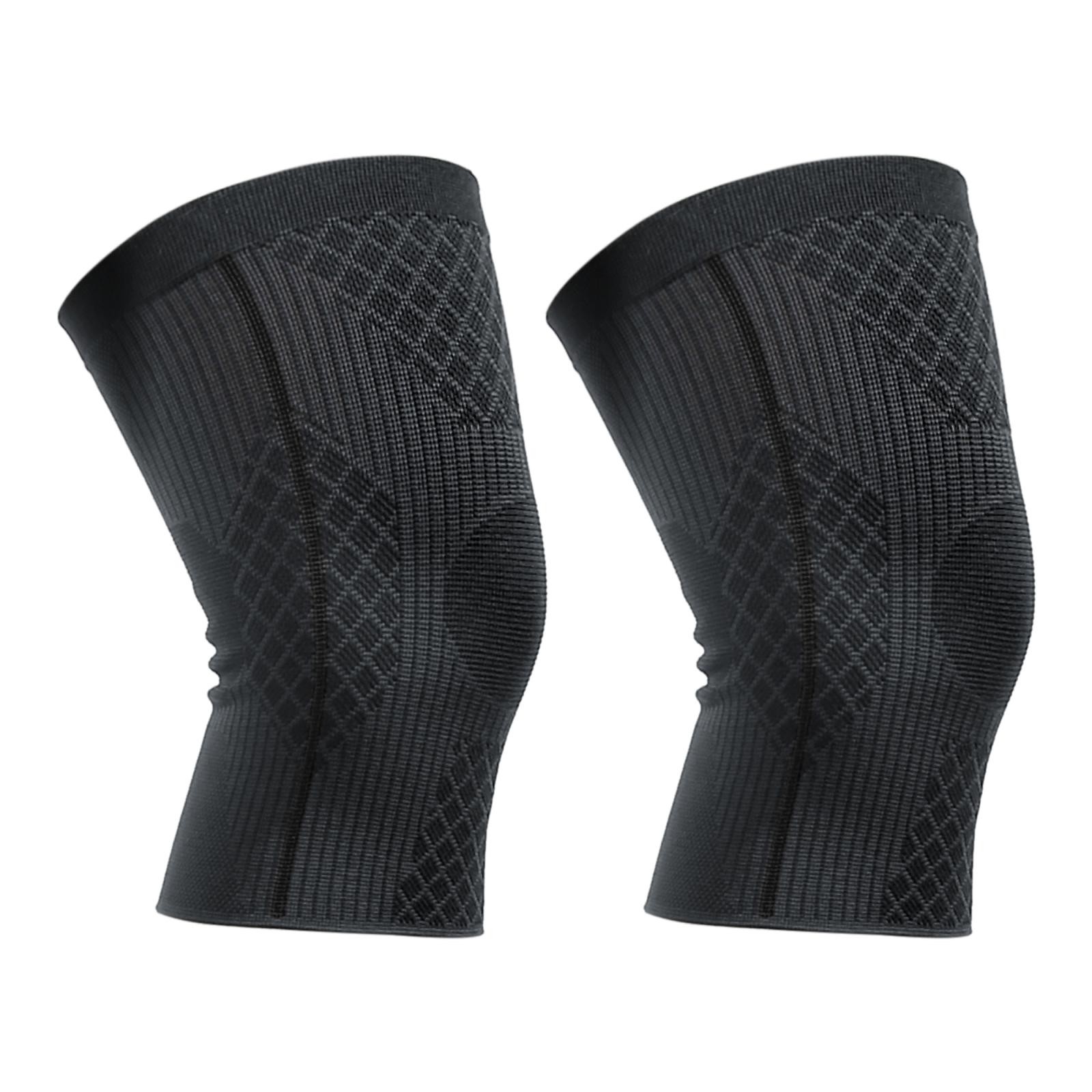2pcs Knee Sleeves Knee Brace Nylon Black Size M