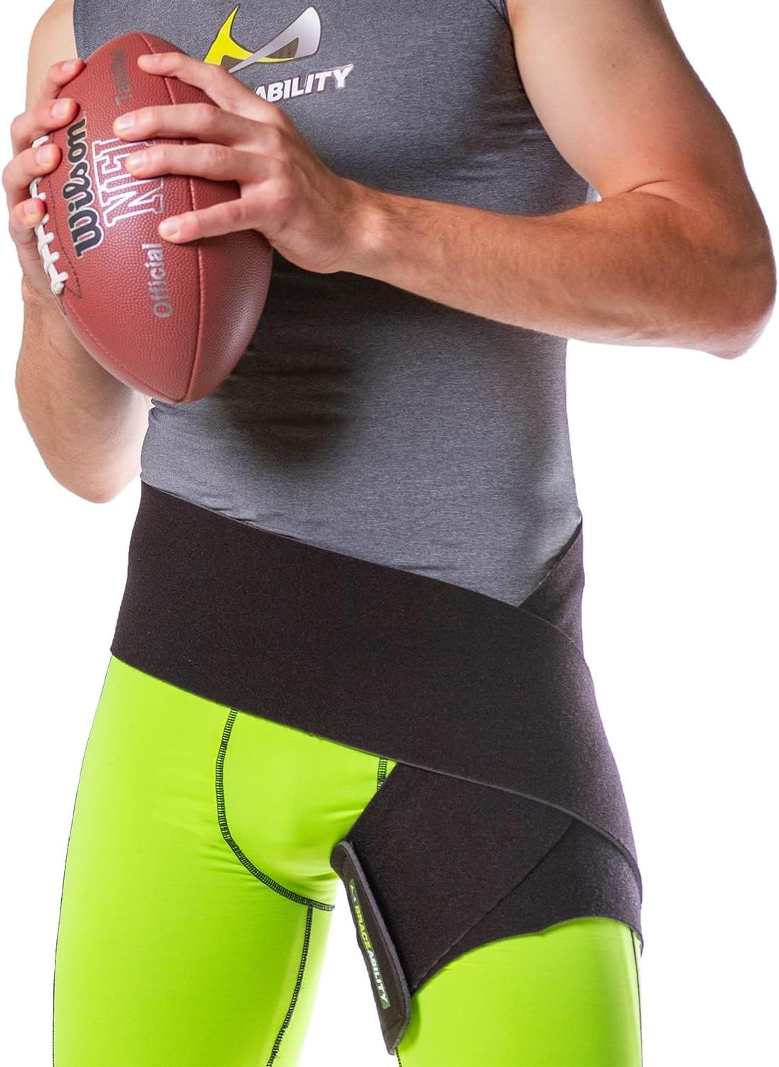 Hip Support Groin Brace – Hamstring Compression Wrap for Sciatica Pain Relief, L