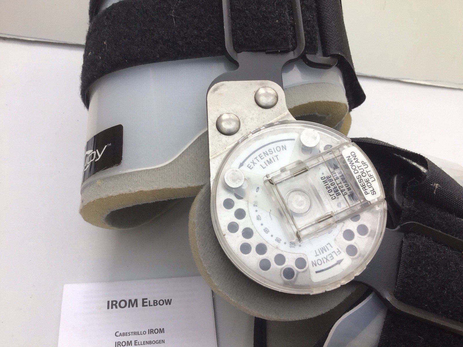 DonJoy IROM Elbow Brace Post-Op Hinged Range of Motion Orthopedic Splint ROM