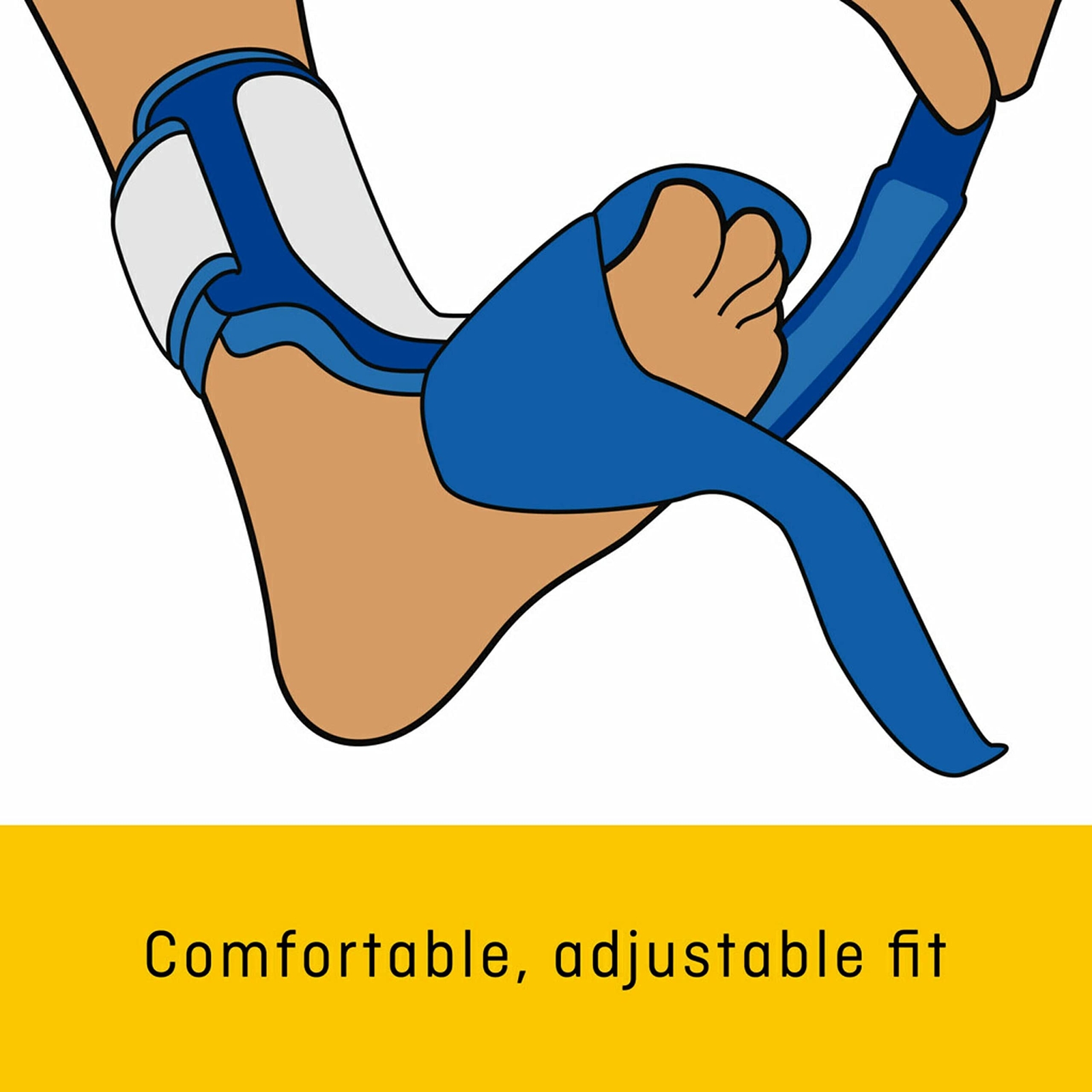 Navy Orthopedic Brace for Plantar Fasciitis Adjustable Low Profile Support