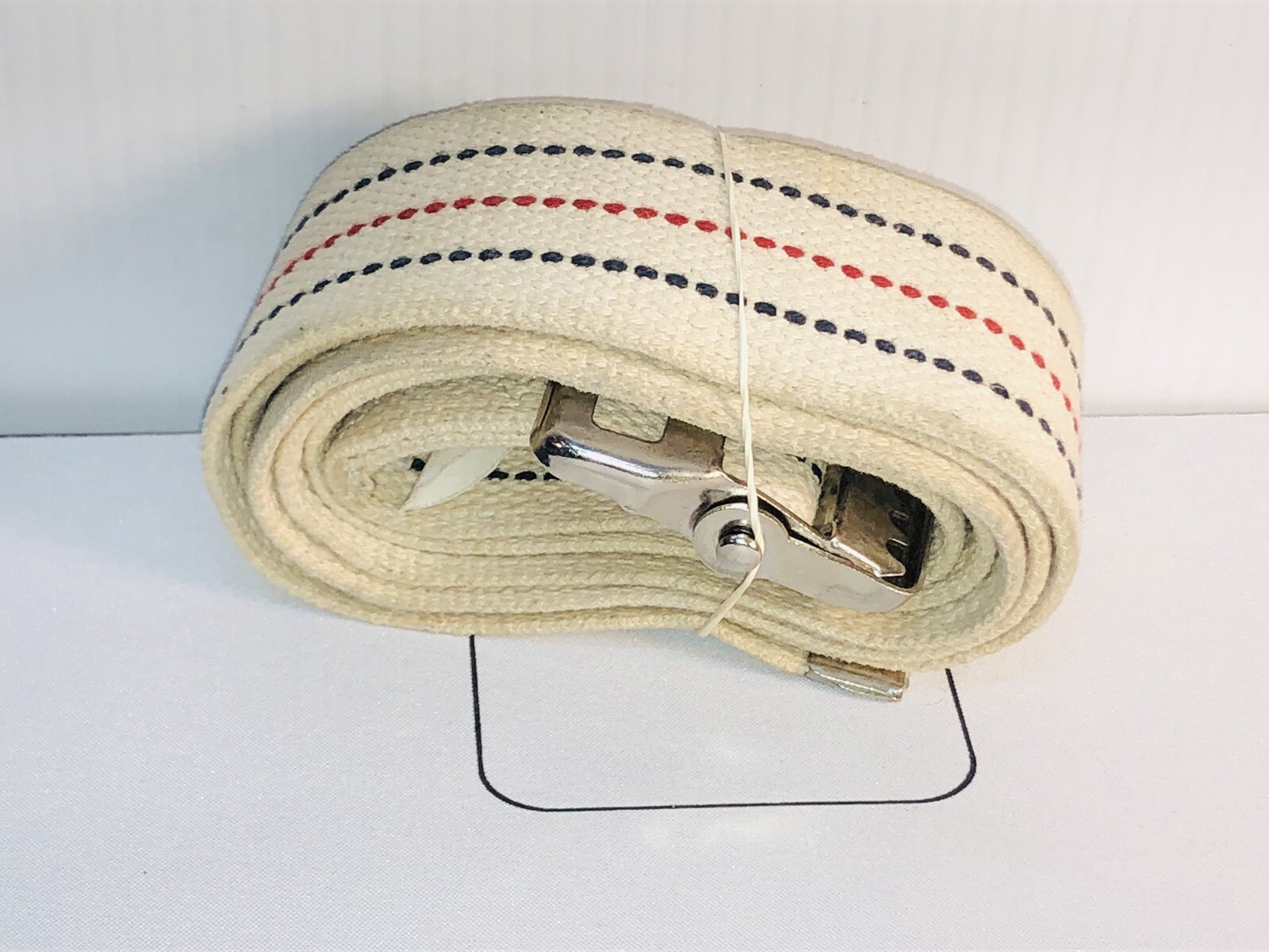 Large Gait Belt W/ Metal Buckle, 58 Inch, White Essential Medical Supply Medline