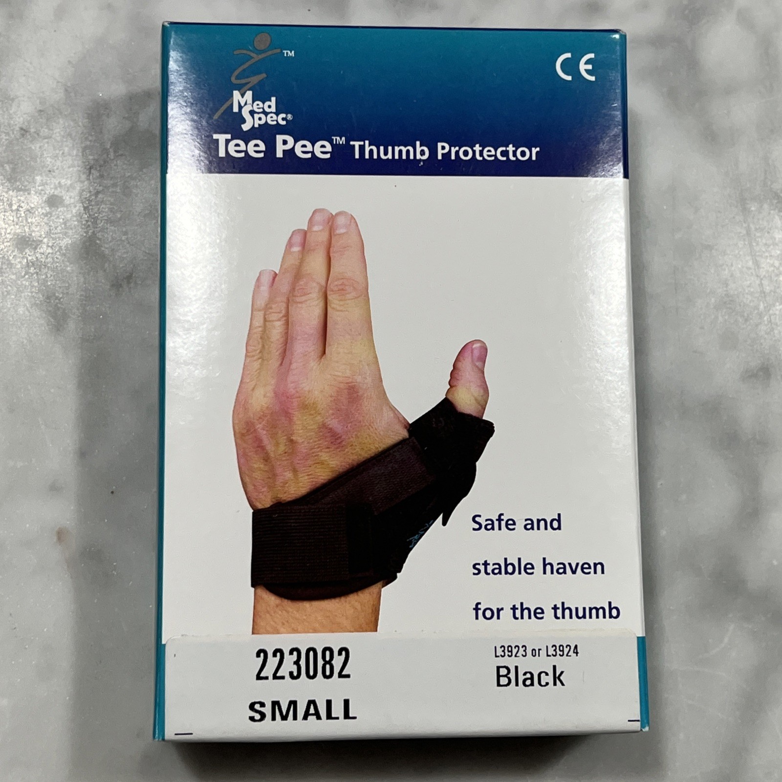 MedSpec Tee Pee Thumb Protector Size Small Left or Right Hand Black New USA