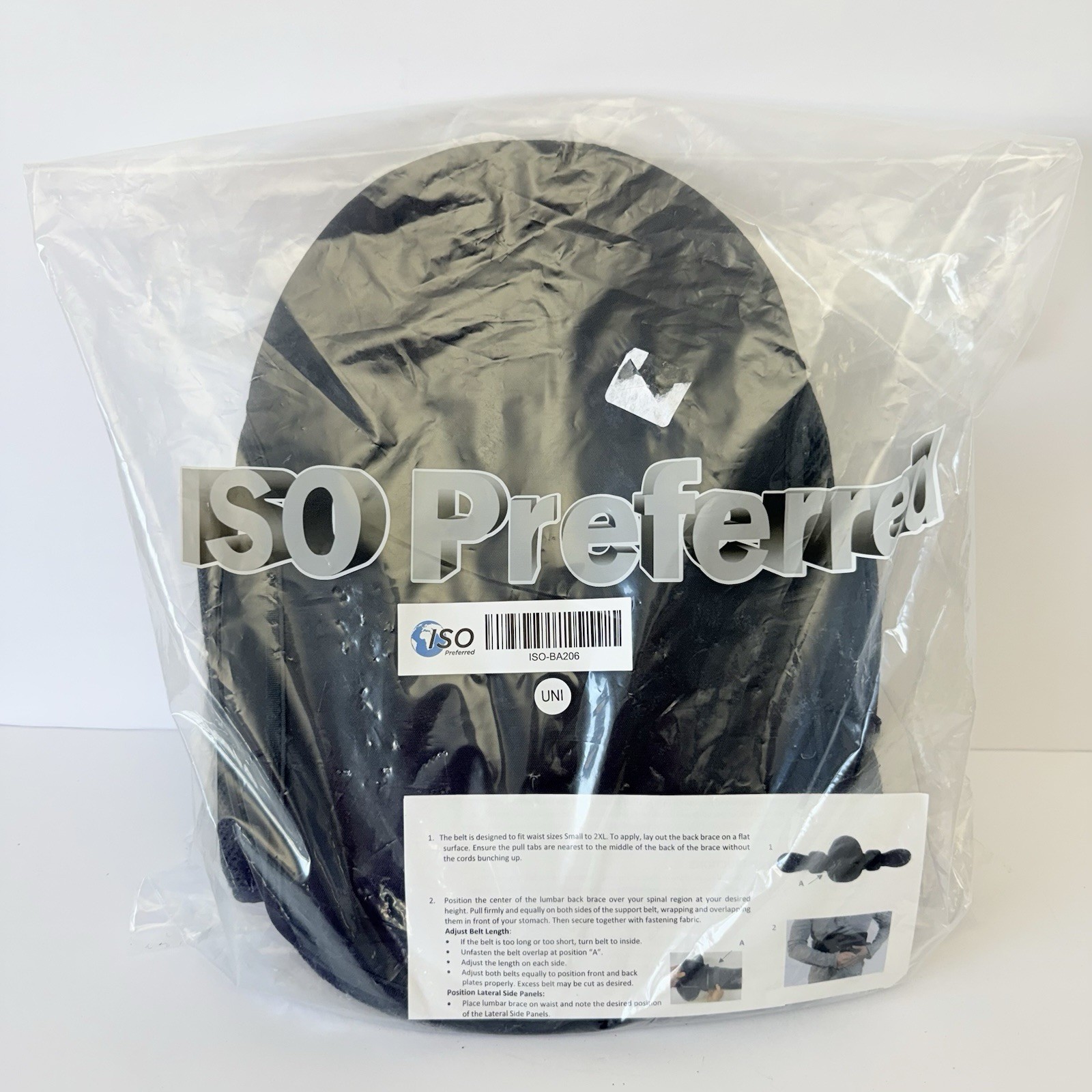 ISO Preferred – Lumbar Back Brace VI Small To 2XL (Universal) ISO-BA206