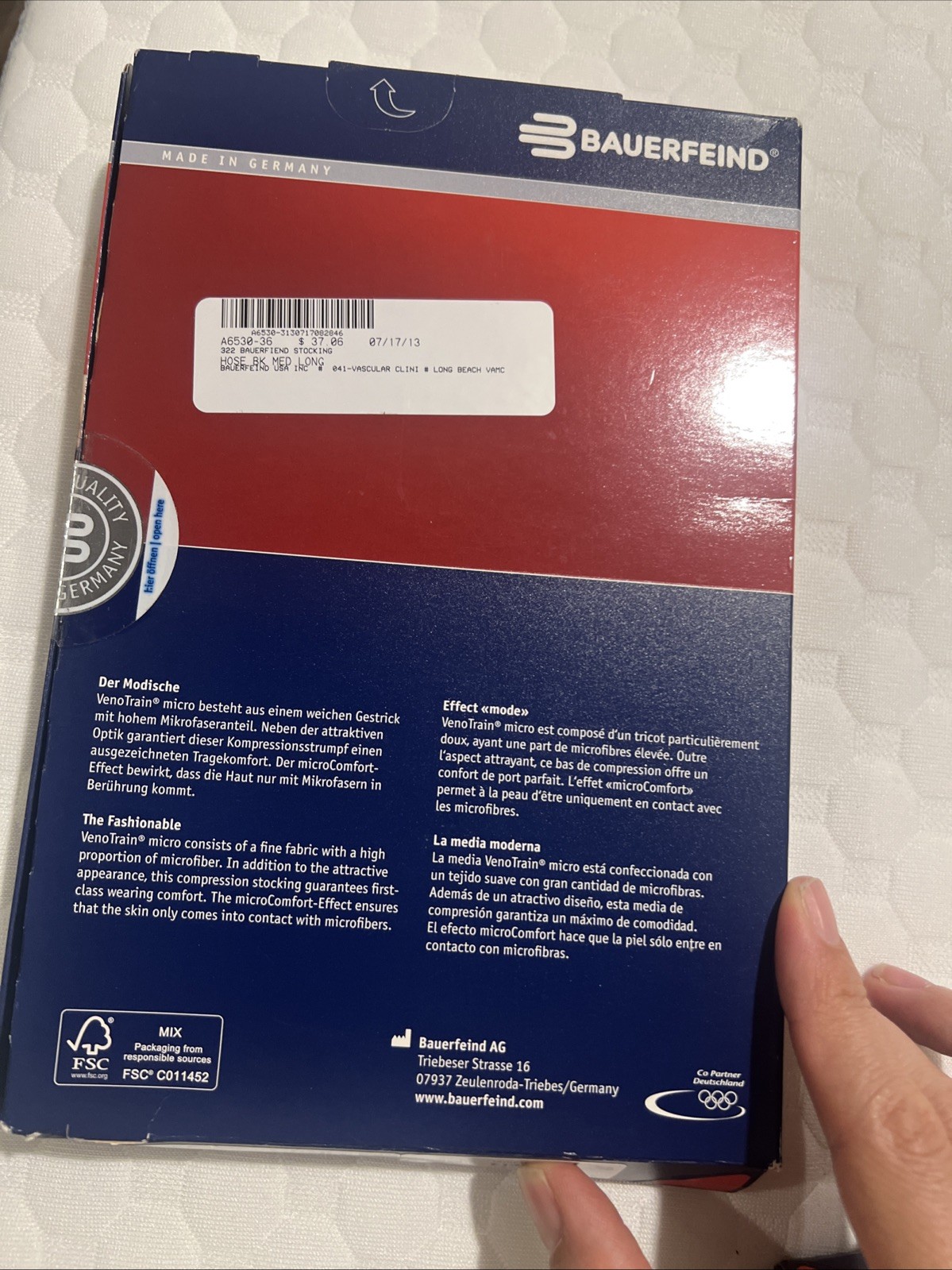Bauerfeind VenoTrain Micro Knee-high Compression Stockings New Open Box