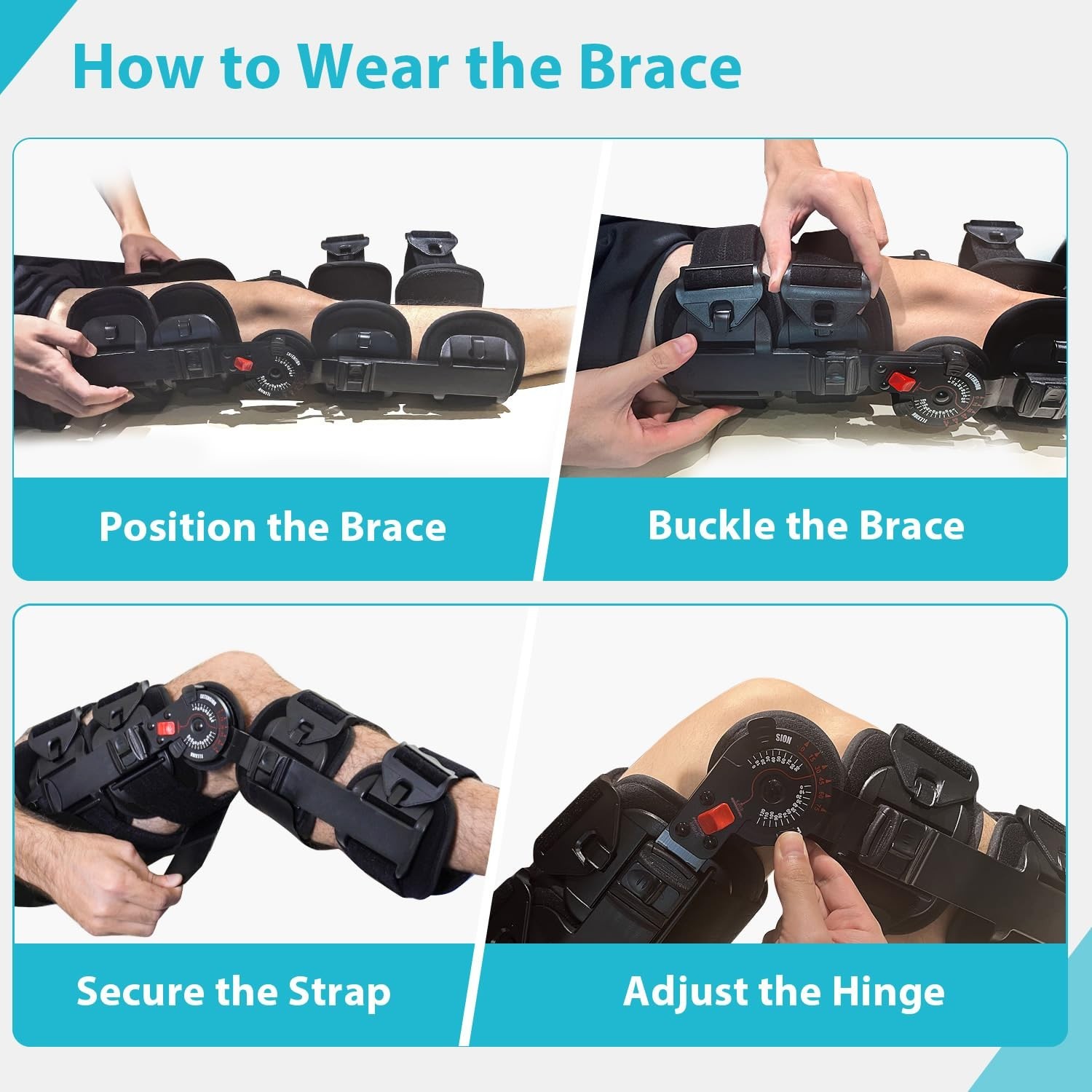 KD ROM Hinged Post-Op Knee Brace Adjustable ACL MCL PCL Arthritis Injury Support