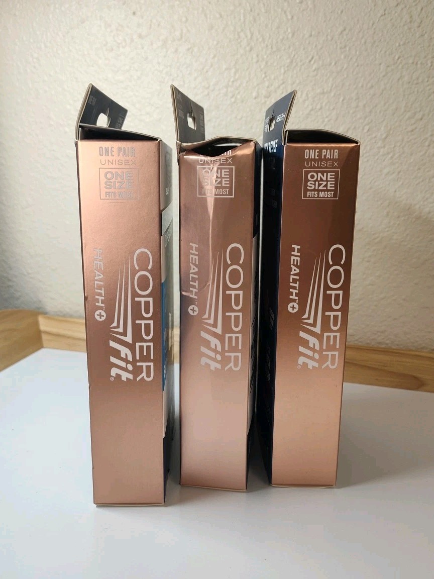 3 Pack Copper Fit Health Unisex Arch Relief Plus Built-In Orthotic Support Black